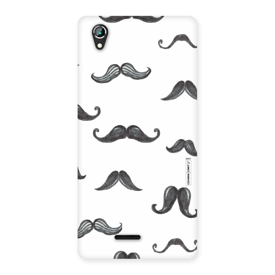 Moustache Pattern (Black) Back Case for Lava Iris 800