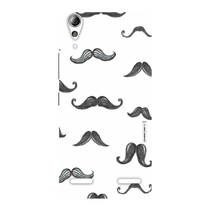Moustache Pattern (Black) Back Case for Lenovo A6000 Plus