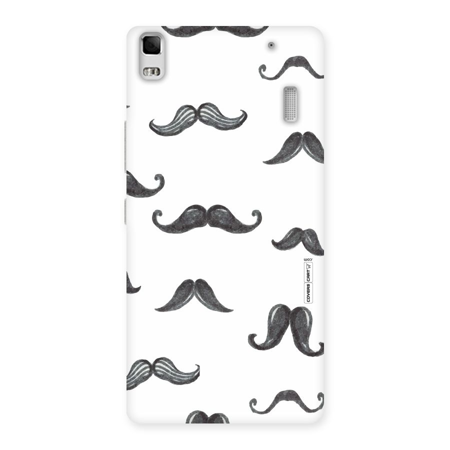 Moustache Pattern (Black) Back Case for Lenovo K3 Note