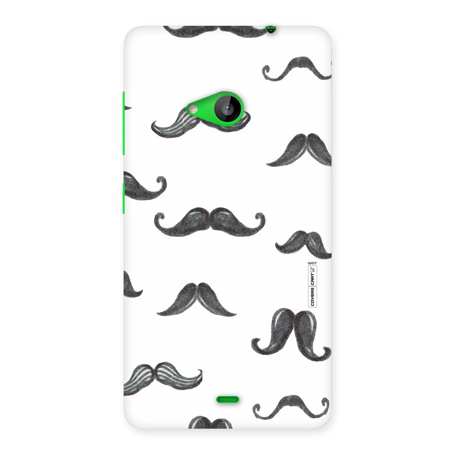 Moustache Pattern (Black) Back Case for Lumia 535