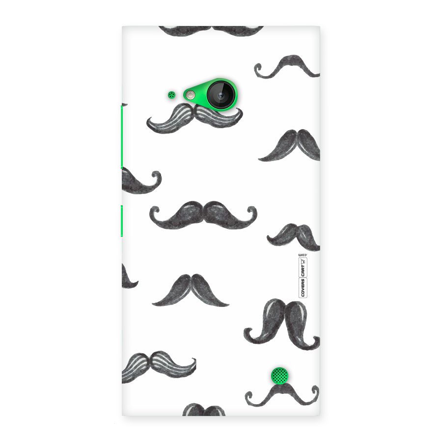 Moustache Pattern (Black) Back Case for Lumia 730