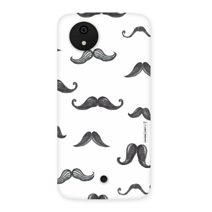 Moustache Pattern (Black) Back Case for Micromax Canvas A1