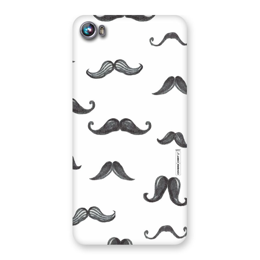 Moustache Pattern (Black) Back Case for Micromax Canvas Fire 4 A107