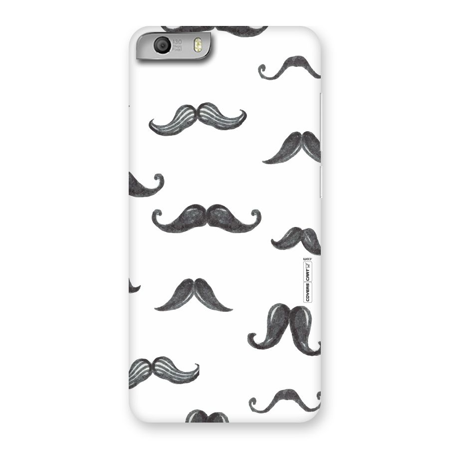 Moustache Pattern (Black) Back Case for Micromax Canvas Knight 2