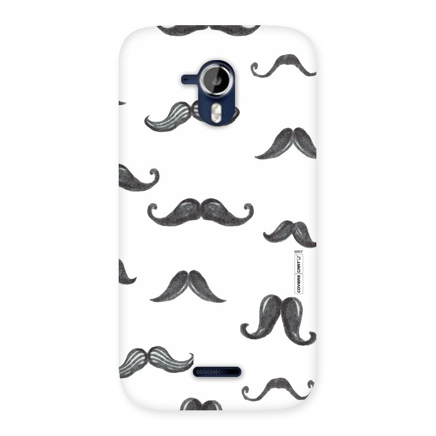 Moustache Pattern (Black) Back Case for Micromax Canvas Magnus A117