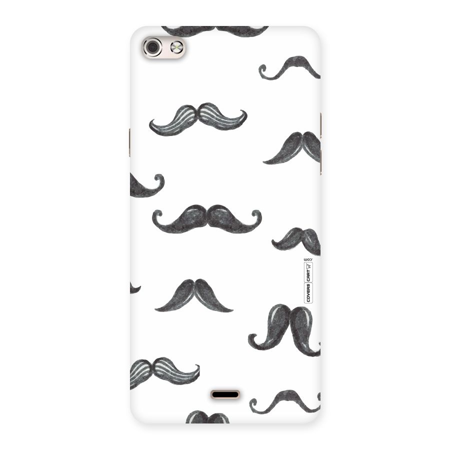 Moustache Pattern (Black) Back Case for Micromax Canvas Silver 5