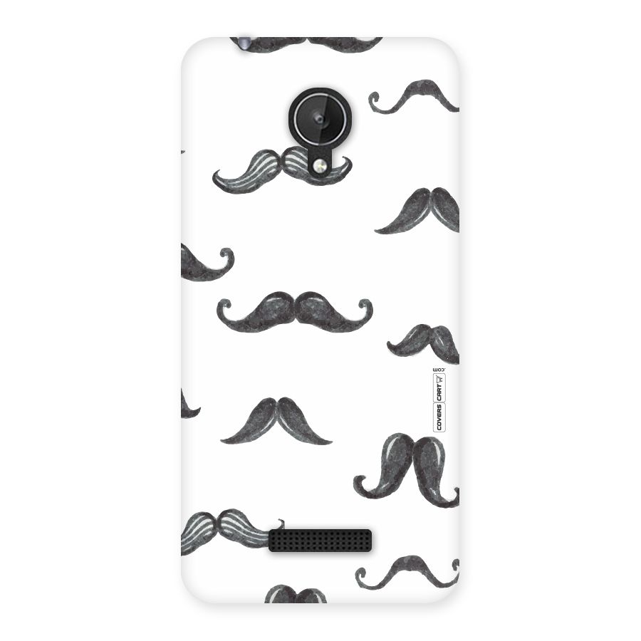 Moustache Pattern (Black) Back Case for Micromax Canvas Spark Q380