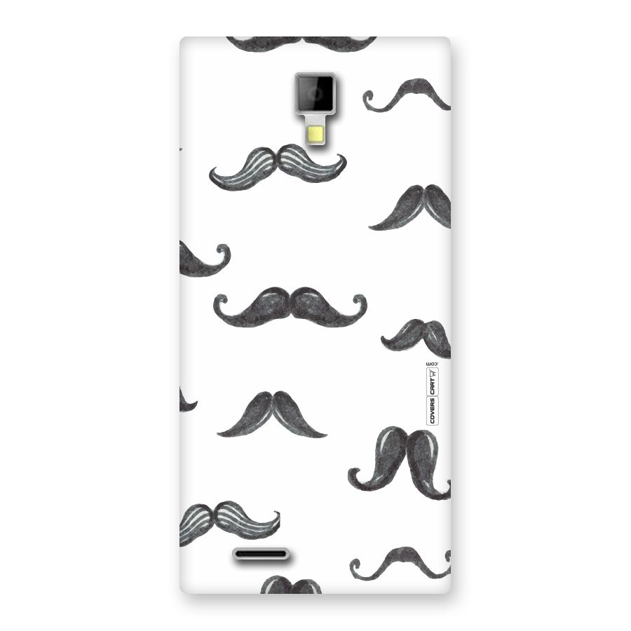 Moustache Pattern (Black) Back Case for Micromax Canvas Xpress A99