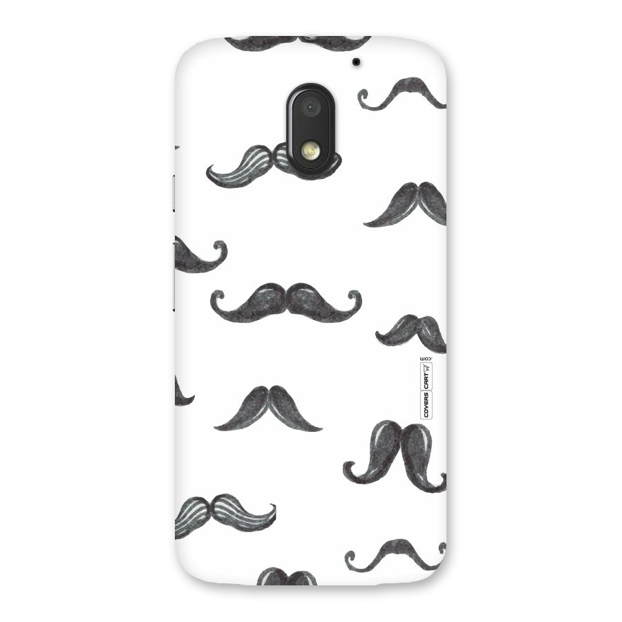 Moustache Pattern (Black) Back Case for Moto E3 Power