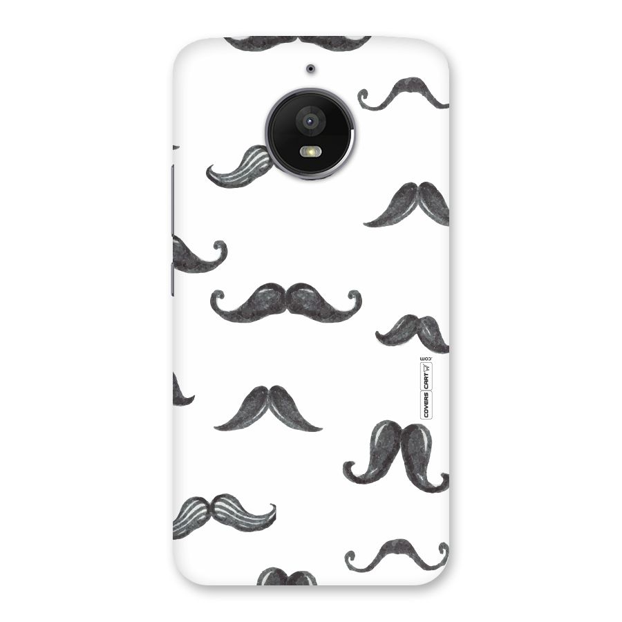 Moustache Pattern (Black) Back Case for Moto E4 Plus