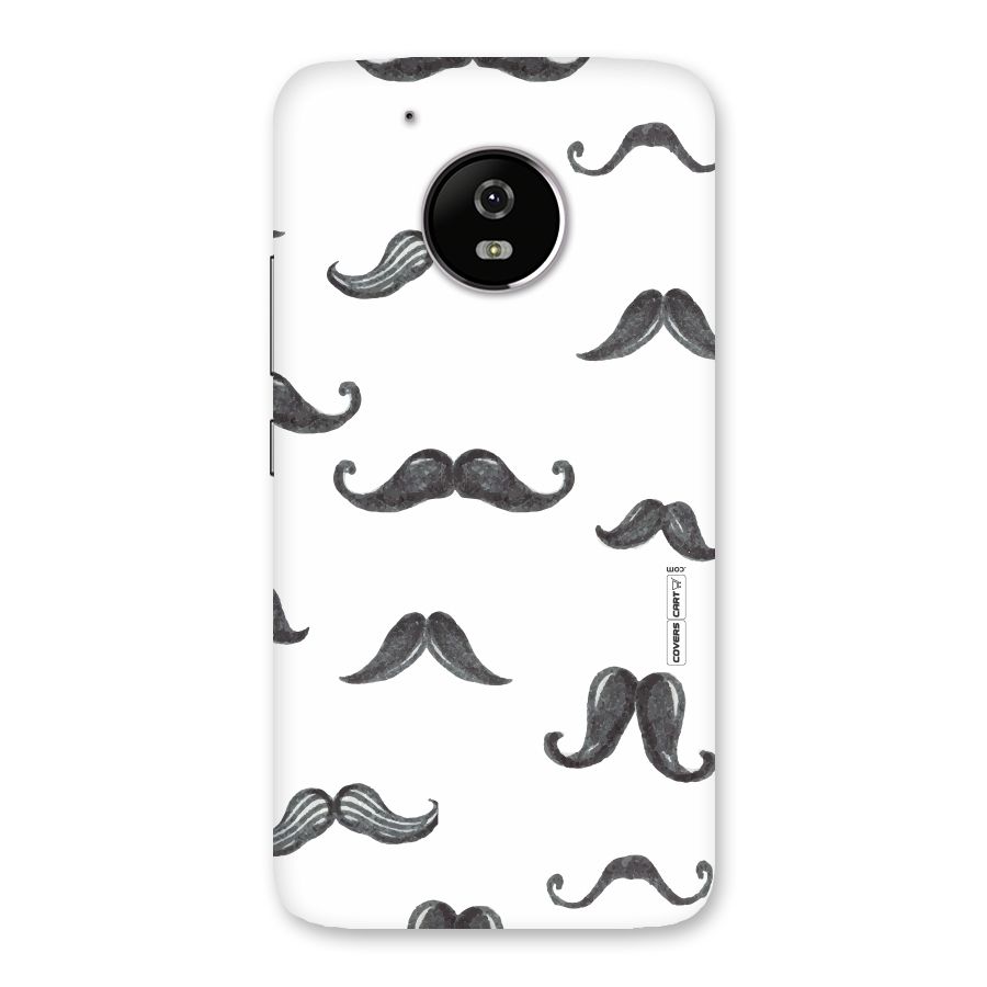 Moustache Pattern (Black) Back Case for Moto G5