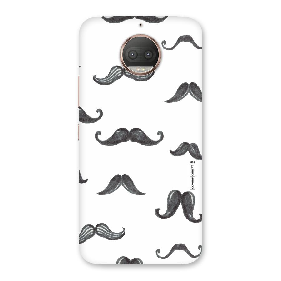 Moustache Pattern (Black) Back Case for Moto G5s Plus