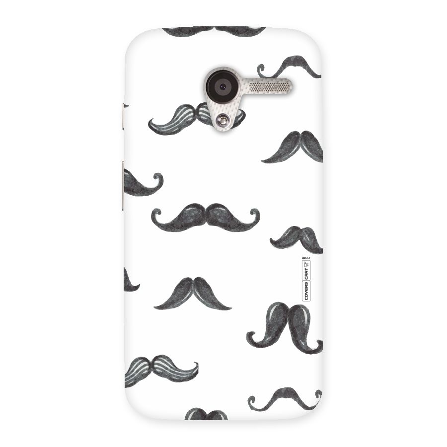 Moustache Pattern (Black) Back Case for Moto X