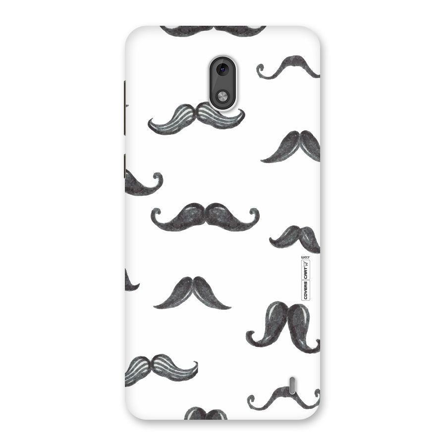 Moustache Pattern (Black) Back Case for Nokia 2