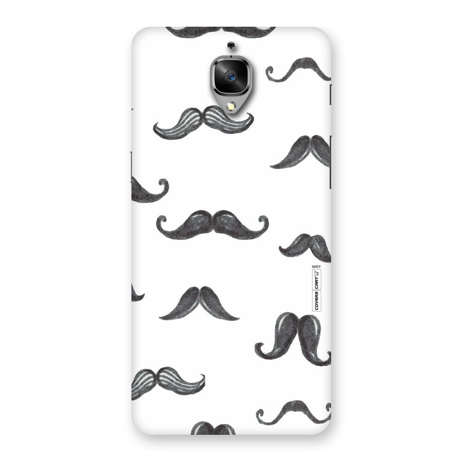 Moustache Pattern (Black) Back Case for OnePlus 3