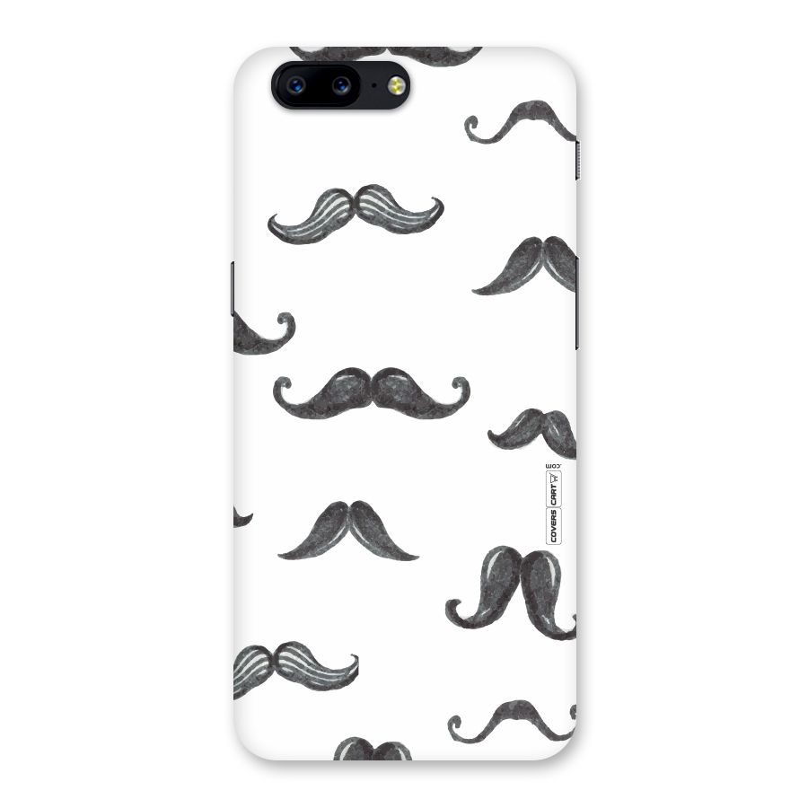 Moustache Pattern (Black) Back Case for OnePlus 5