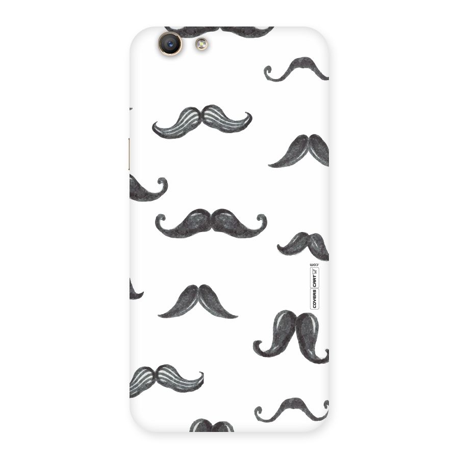 Moustache Pattern (Black) Back Case for Oppo F1s