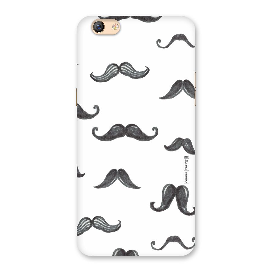 Moustache Pattern (Black) Back Case for Oppo F3 Plus