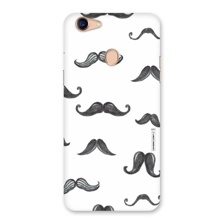 Moustache Pattern (Black) Back Case for Oppo F5