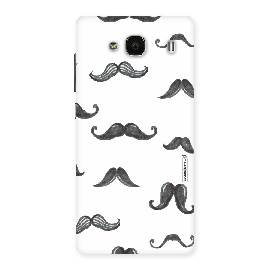 Moustache Pattern (Black) Back Case for Redmi 2 Prime