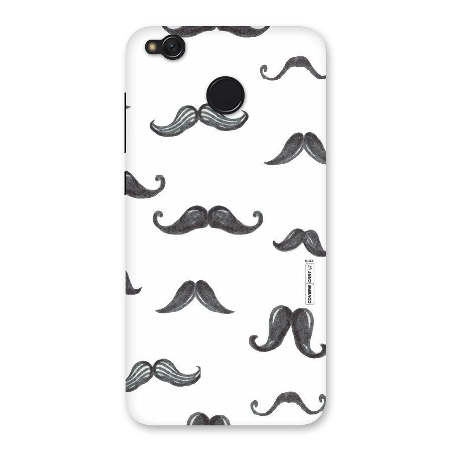 Moustache Pattern (Black) Back Case for Redmi 4