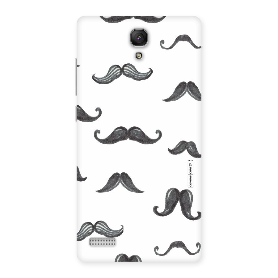 Moustache Pattern (Black) Back Case for Redmi Note Prime