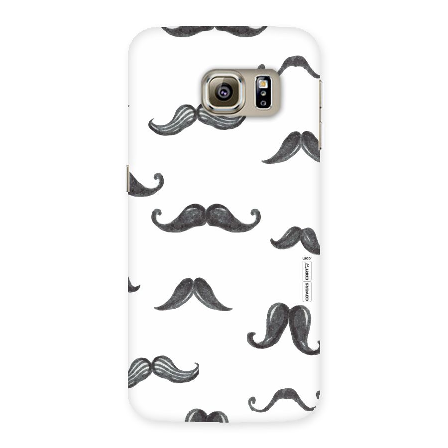 Moustache Pattern (Black) Back Case for Samsung Galaxy S6 Edge