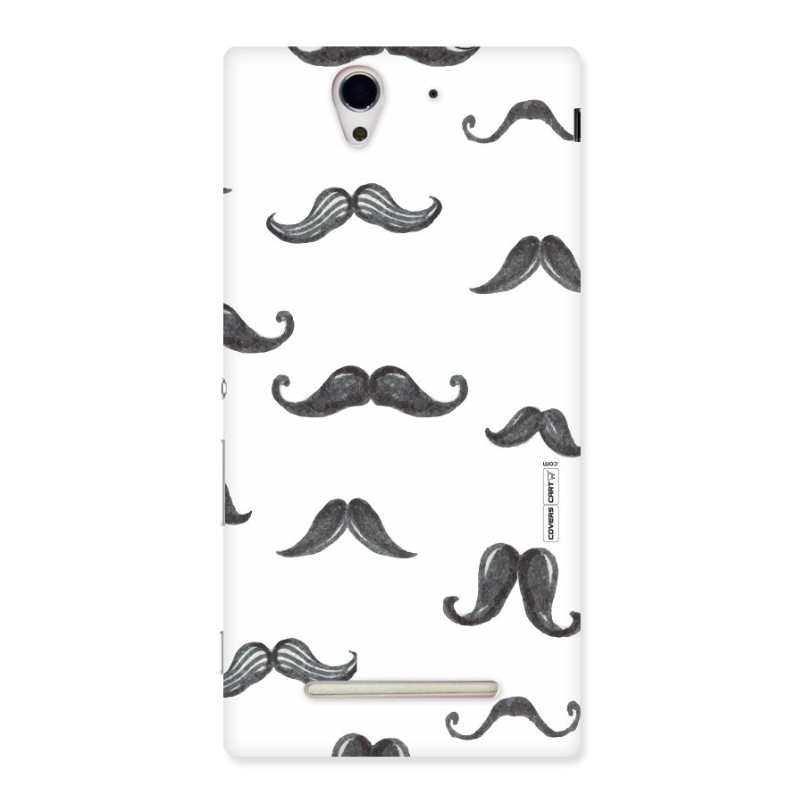 Moustache Pattern (Black) Back Case for Sony Xperia C3