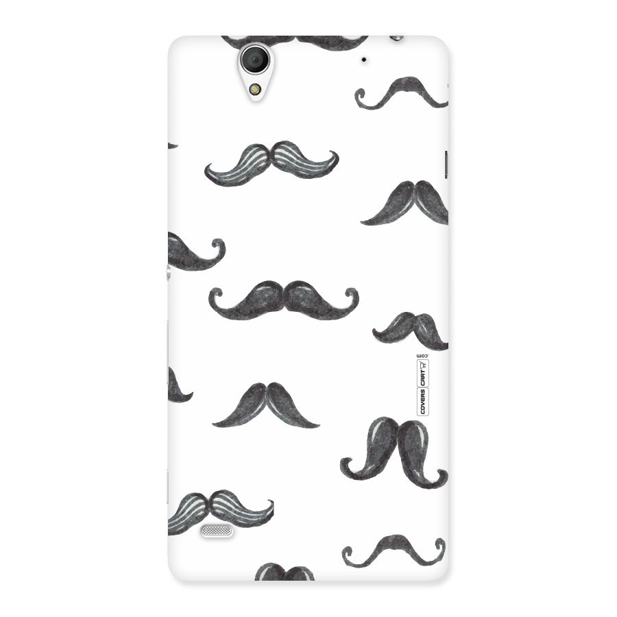 Moustache Pattern (Black) Back Case for Sony Xperia C4