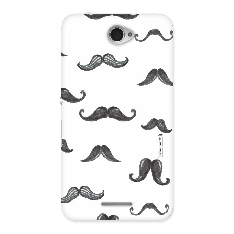 Moustache Pattern (Black) Back Case for Sony Xperia E4