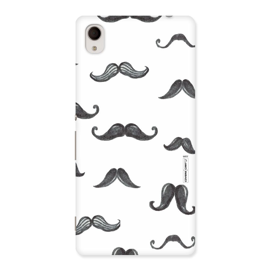 Moustache Pattern (Black) Back Case for Sony Xperia M4