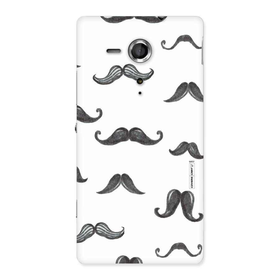 Moustache Pattern (Black) Back Case for Sony Xperia SP