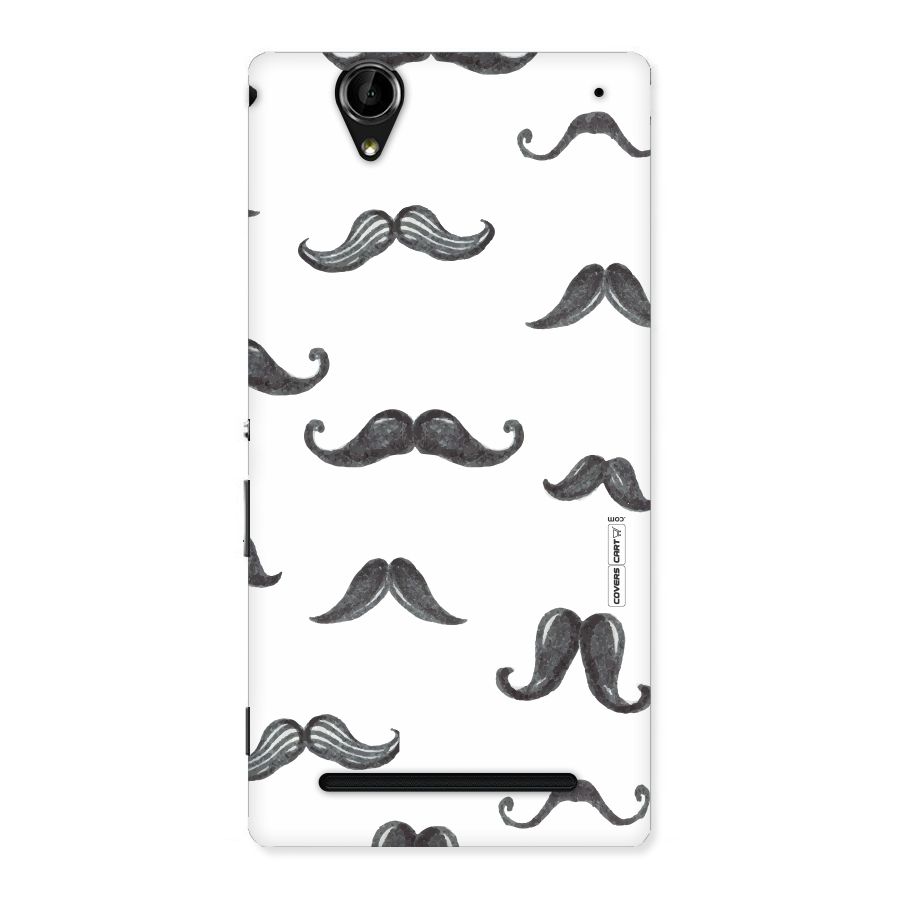 Moustache Pattern (Black) Back Case for Sony Xperia T2