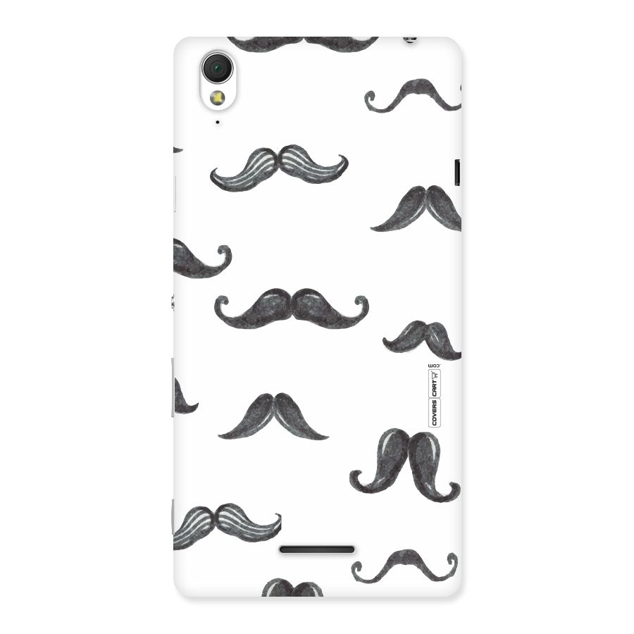 Moustache Pattern (Black) Back Case for Sony Xperia T3