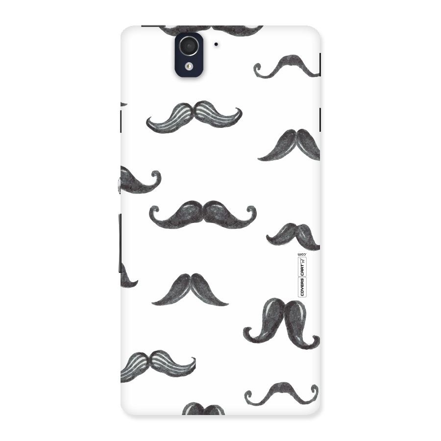 Moustache Pattern (Black) Back Case for Sony Xperia Z