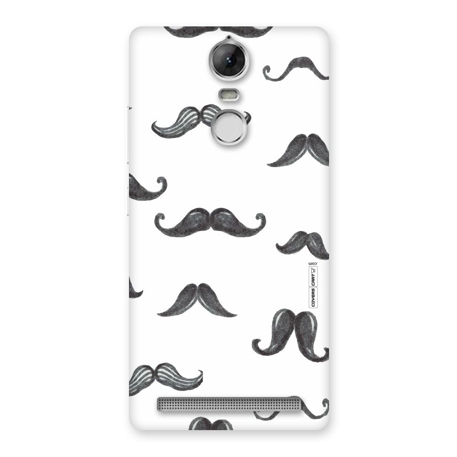 Moustache Pattern (Black) Back Case for Vibe K5 Note