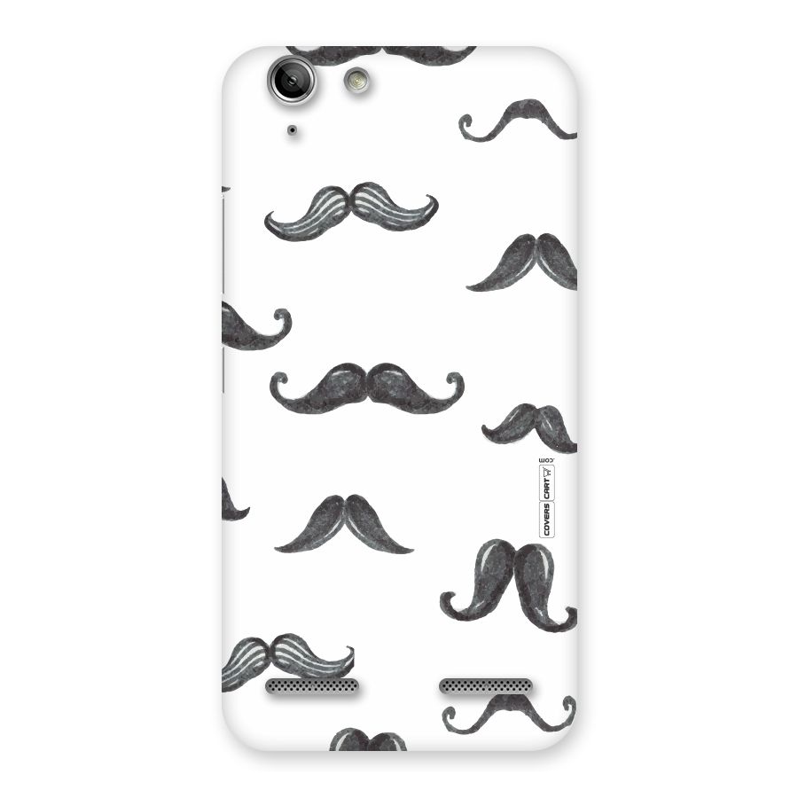 Moustache Pattern (Black) Back Case for Vibe K5 Plus