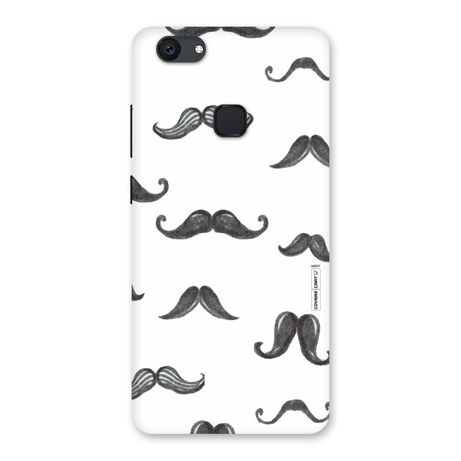 Moustache Pattern (Black) Back Case for Vivo V7 Plus