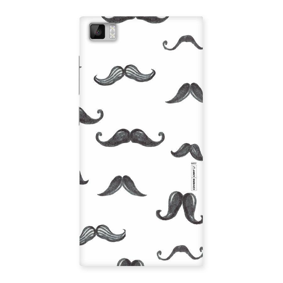 Moustache Pattern (Black) Back Case for Xiaomi Mi3