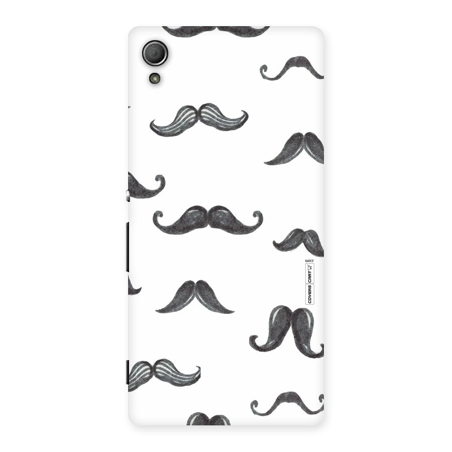 Moustache Pattern (Black) Back Case for Xperia Z3 Plus
