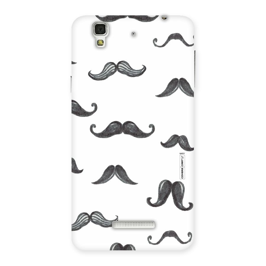 Moustache Pattern (Black) Back Case for Yu Yureka