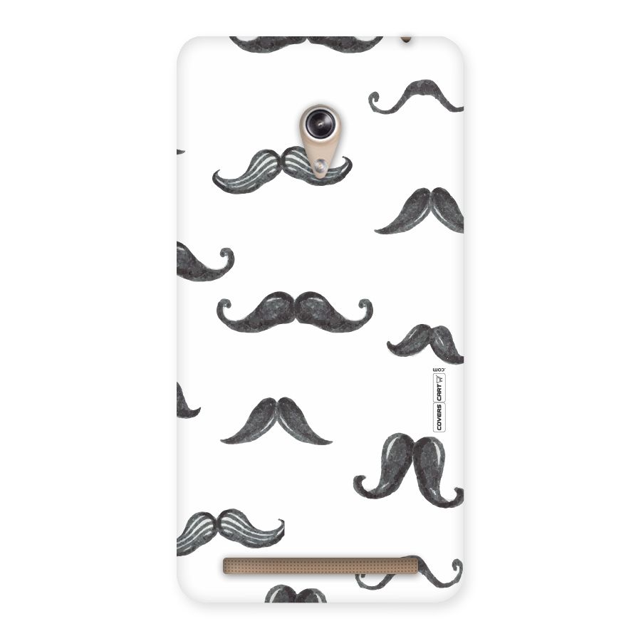 Moustache Pattern (Black) Back Case for Zenfone 6