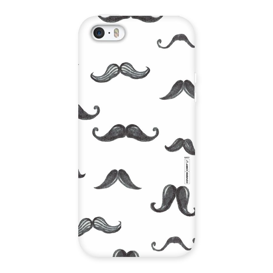 Moustache Pattern (Black) Back Case for iPhone 5 5S
