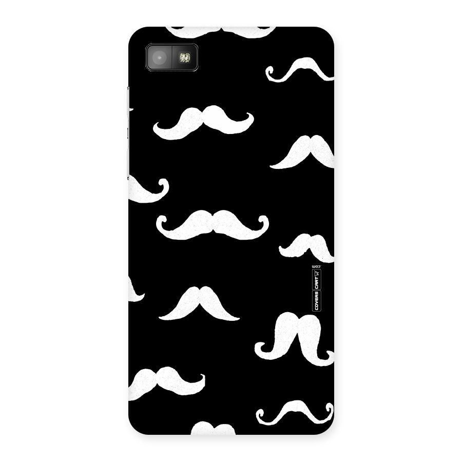 Moustache Pattern (White) Back Case for Blackberry Z10