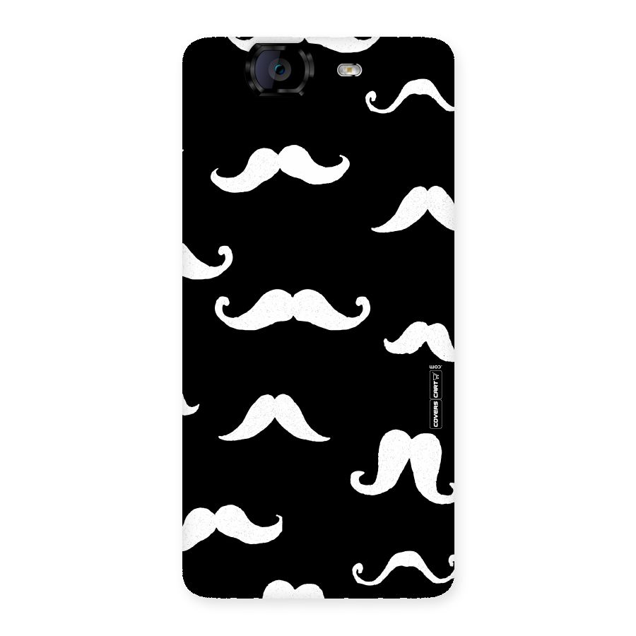 Moustache Pattern (White) Back Case for Canvas Knight A350