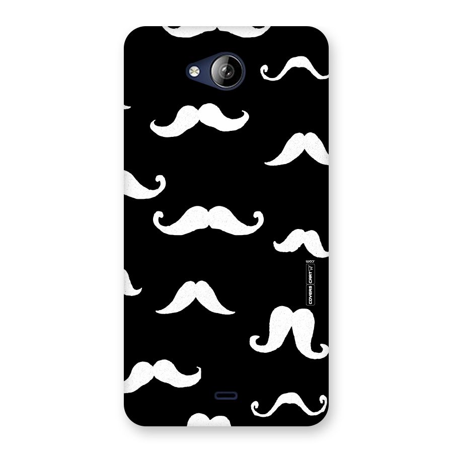 Moustache Pattern (White) Back Case for Canvas Play Q355