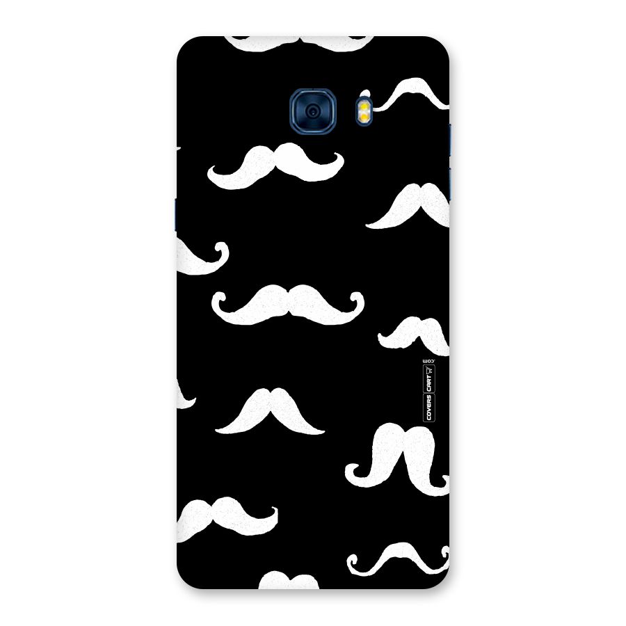 Moustache Pattern (White) Back Case for Galaxy C7 Pro