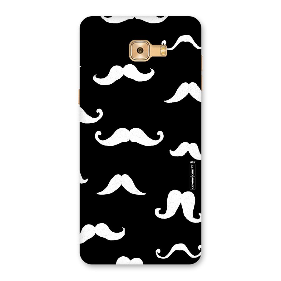 Moustache Pattern (White) Back Case for Galaxy C9 Pro