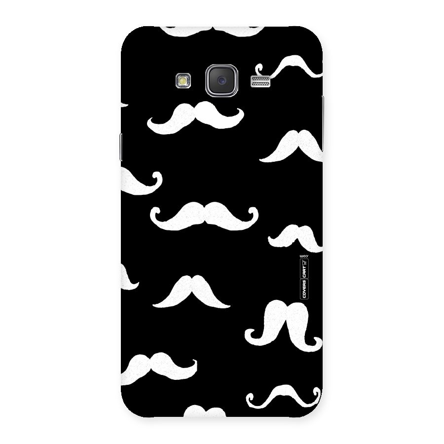 Moustache Pattern (White) Back Case for Galaxy J7