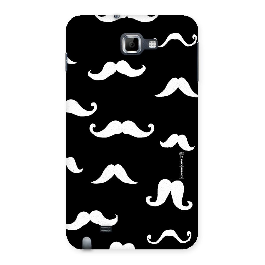 Moustache Pattern (White) Back Case for Galaxy Note